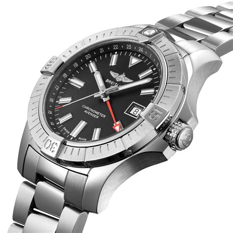 avenger automatic 43 stainless steel watch|breitling avenger gmt 43.